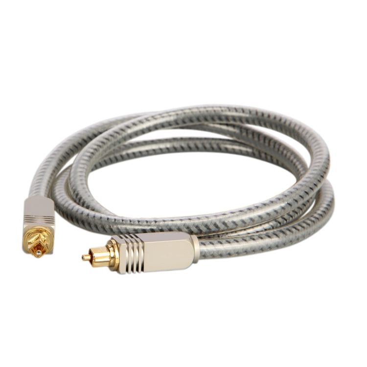 Lisslune | EMK YL/B Audio Digital Optical Fiber Cable Square to Square Audio Connection Cable, Length: 1.8 m (Transparent Gray)
