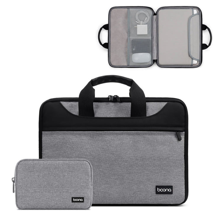 Lisslune | Baona BN-I003 Oxford Fabric Fully Open Portable Waterproof Laptop Bag, Size: 14/15/15.6 Inch (Gray + Power Bag)