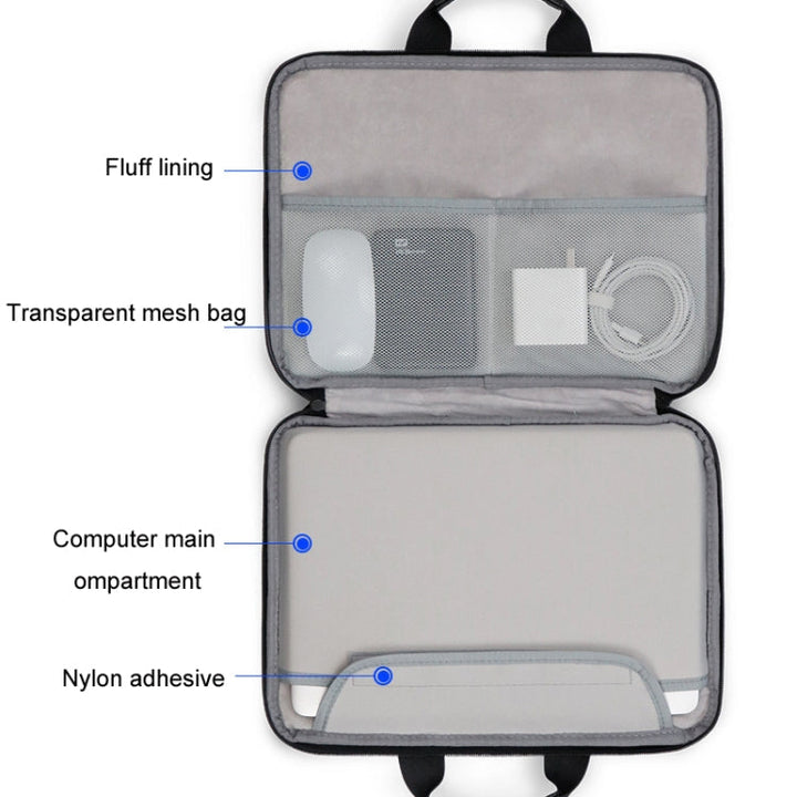 Lisslune | Baona BN-I003 Oxford Fabric Fully Open Portable Waterproof Laptop Bag, Size: 14/15/15.6 Inch (Gray + Power Bag)