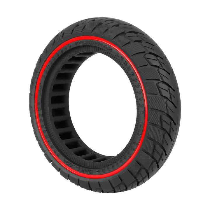 Lisslune | For Ninebot Max G30 10 X 2.5 Inch (60/70-6.5) Scooter Solid Rubber Tire Red Line