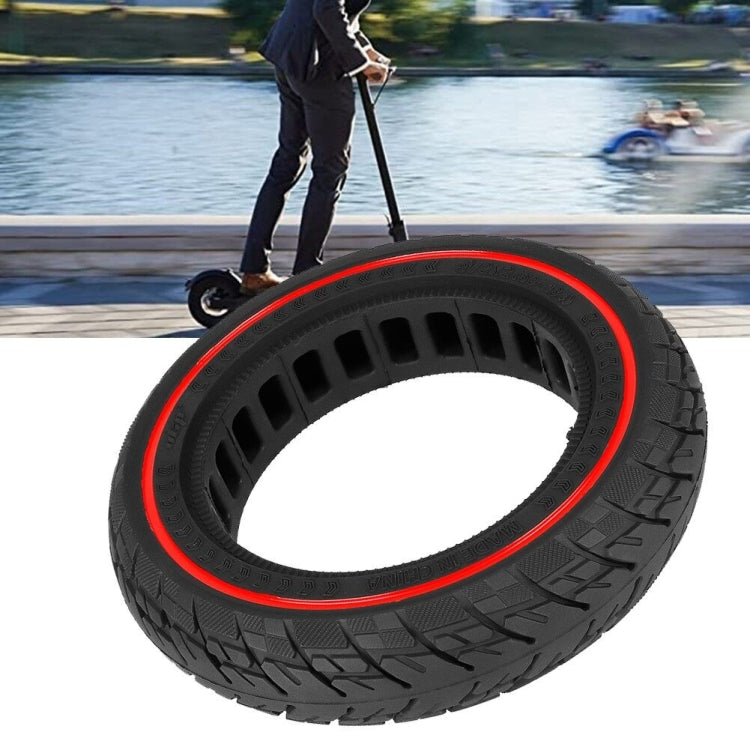 Lisslune | For Ninebot Max G30 10 X 2.5 Inch (60/70-6.5) Scooter Solid Rubber Tire Red Line