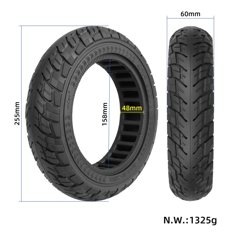 Lisslune | For Ninebot Max G30 10 X 2.5 Inch (60/70-6.5) Scooter Solid Rubber Tire Black