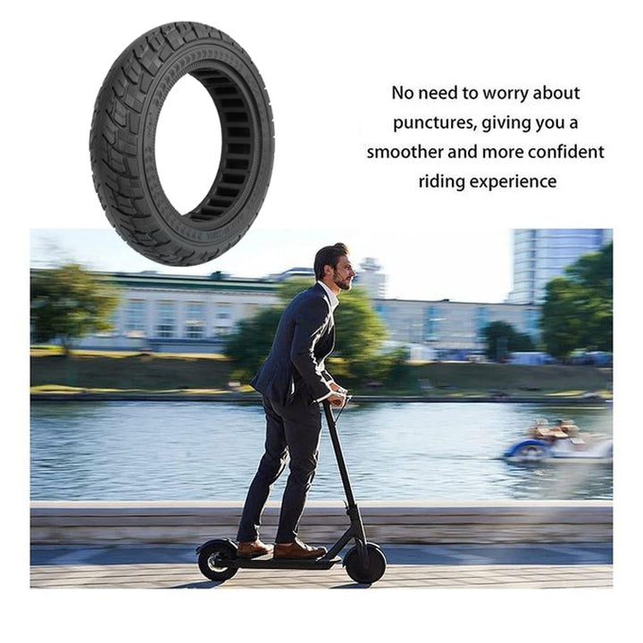 Lisslune | For Ninebot Max G30 10 X 2.5 Inch (60/70-6.5) Scooter Solid Rubber Tire Black