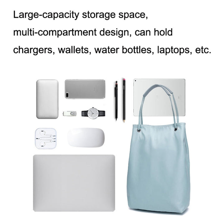 Lisslune | For Apple Macbook Shoulder / Handheld / Messenger Laptop Bag, Size: Large (Navy Blue)
