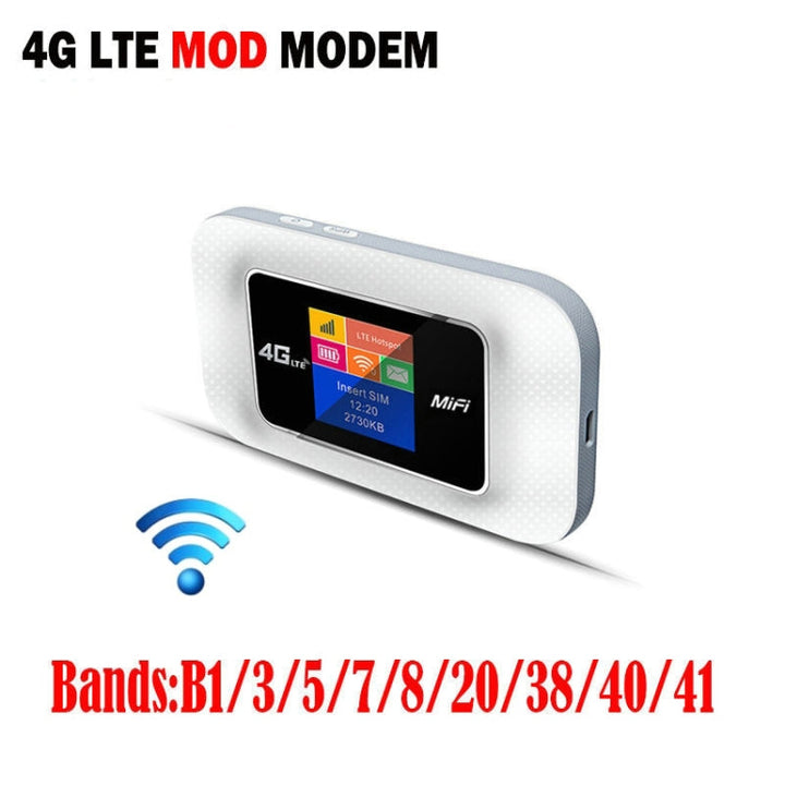 Lisslune | D921 4G Portable Plug-In Card Router Supports Malay MOD Modem Portable WIFI Wireless Hotspot (White)
