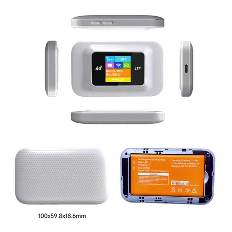 Lisslune | D921 4G Portable Plug-In Card Router Supports Malay MOD Modem Portable WIFI Wireless Hotspot (White)