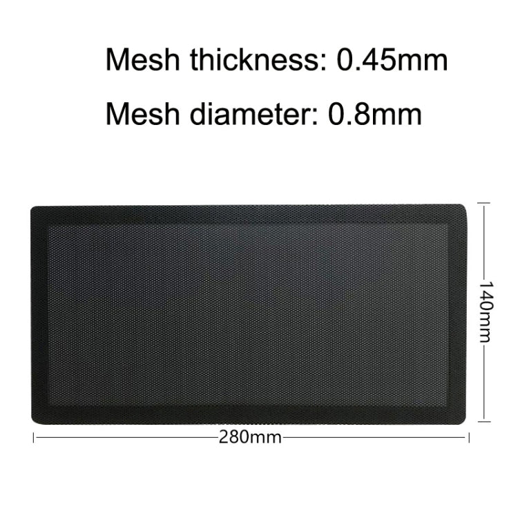 Lisslune | 10 pieces 14x28cm with magnetic suction ordinary version PVC cooling fan dust net desktop computer industrial fan filter cover
