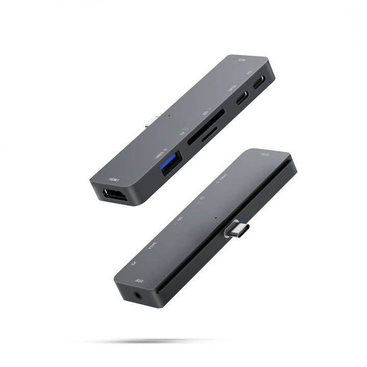 Lisslune | For iPad Pro 7-in-1 HDMI 4K + 3.5 mm Audio + SD/TF + 1 USB 3.0 + USB-C/Type-C + PD USB-C Docking Station