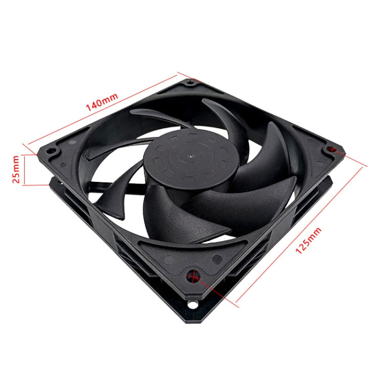 Lisslune | MF14025 4pin High Air Volume Low Noise High Wind Pressure FDB Magnetic Suspension Chassis Fan 2500rpm (Black)