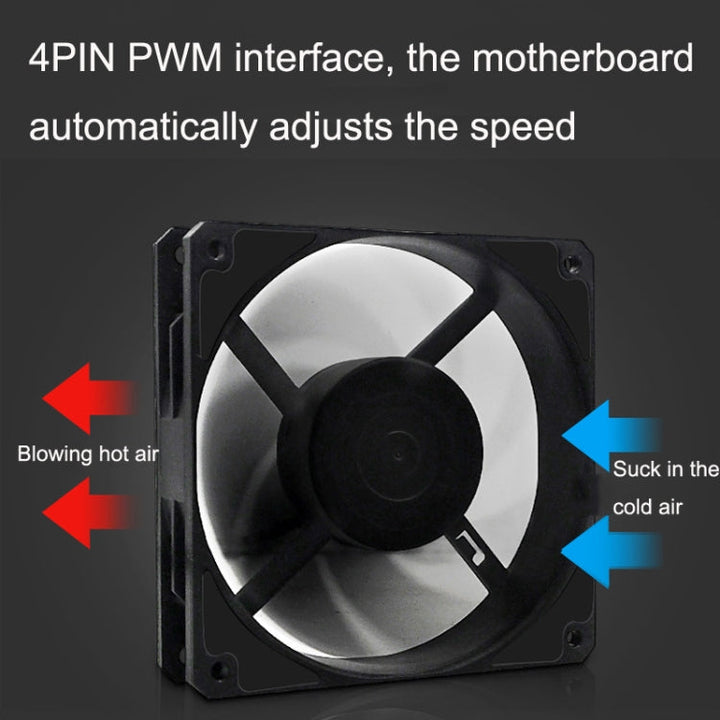 Lisslune | MF14025 4pin High Air Volume Low Noise High Wind Pressure FDB Magnetic Suspension Chassis Fan 2500rpm (Black)
