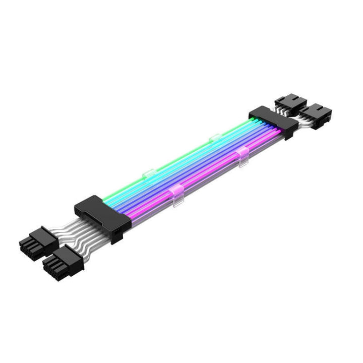 Lisslune | Dual 8-Pin Graphics Card Power Supply Cable Black 5V ARGB Neon Colors Line