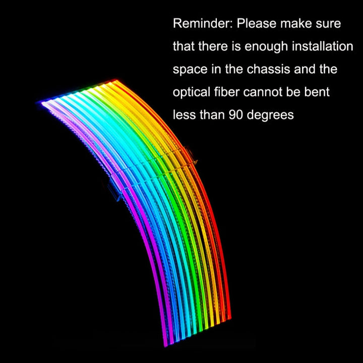 Lisslune | Dual 8-Pin Graphics Card Power Supply Cable Black 5V ARGB Neon Colors Line
