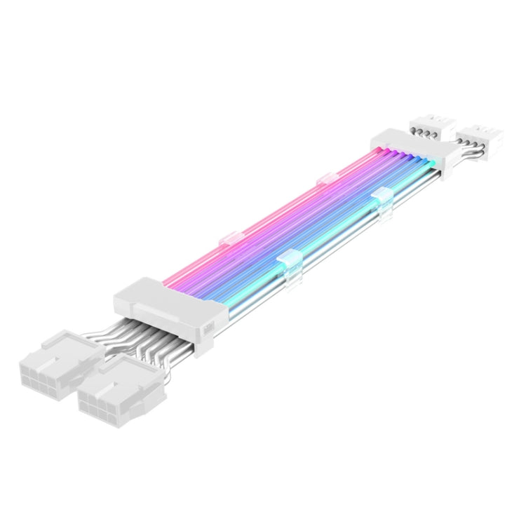 Lisslune | Double 8pin Graphics Card Power Supply Cable White 5V ARGB Neon Colored Line
