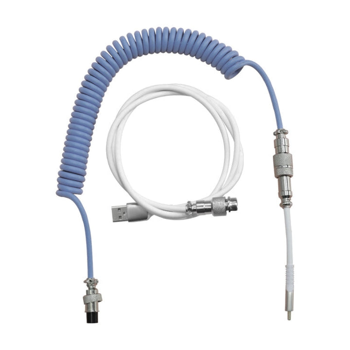 Lisslune | Ajazz AL60 USB to Type-C/USB-C Keyboard Extension Cable Single Hole Connection, Cable Length: 2.3 m (Sky Blue)