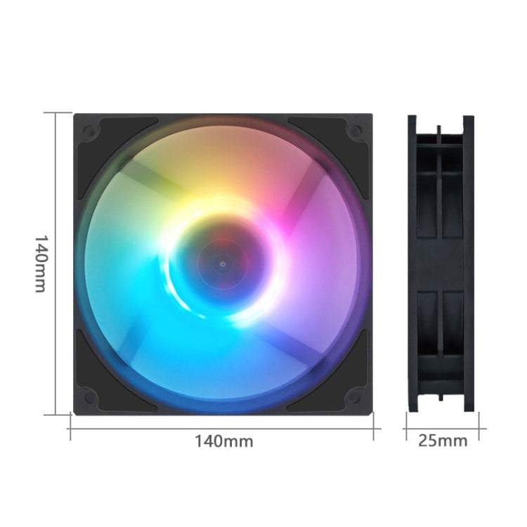 Lisslune | MF14025 5V ARGB 14cm Magnetic Evitation Dynamic Bearing Series Chassis Fan (White)