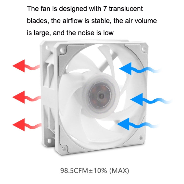 Lisslune | MF14025 5V ARGB 14cm Magnetic Evitation Dynamic Bearing Series Chassis Fan (White)