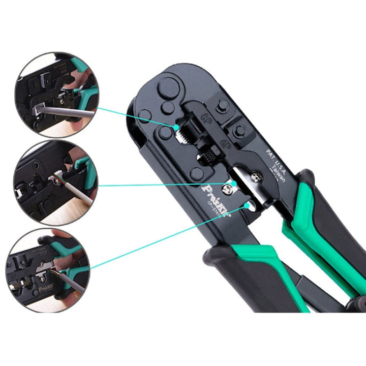 Lisslune | ProsKit CP-376TR 4P/6P/8P Three-use network crimping pliers
