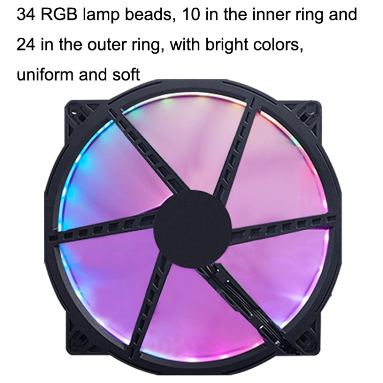 Lisslune | FANNER 2020 5V ARGB 20cm Large Air Volume Slow Motherboard Case Fan