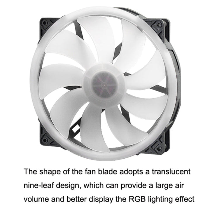 Lisslune | FANNER 2020 5V ARGB 20cm Large Air Volume Slow Motherboard Case Fan