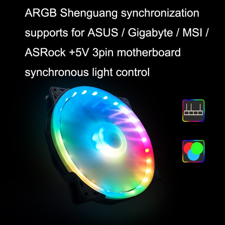 Lisslune | FANNER 2020 5V ARGB 20cm Large Air Volume Slow Motherboard Case Fan