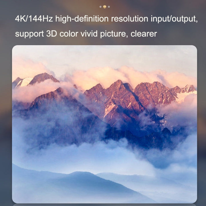 Lisslune | 8K 60HZ 1.4V 2 In 1 Out DP Bidirectional Switcher (Gray)