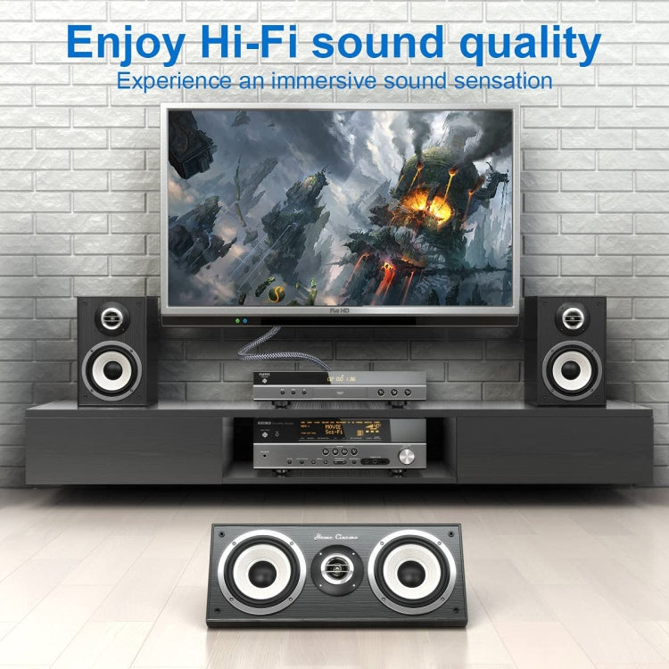 Lisslune | 10m Pure Copper RCA Coaxial HIFI Digital Audio Cable SPDIF Subwoofer Speaker Cable (Silver Gray)