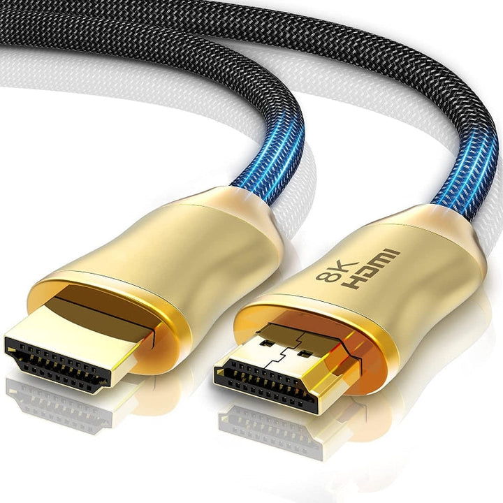 Lisslune | CO-HD801 10m HDMI 2.1 Version 8K 60Hz For PS4 Cable Projector Notebook Set-Top Box Cable (Gold)
