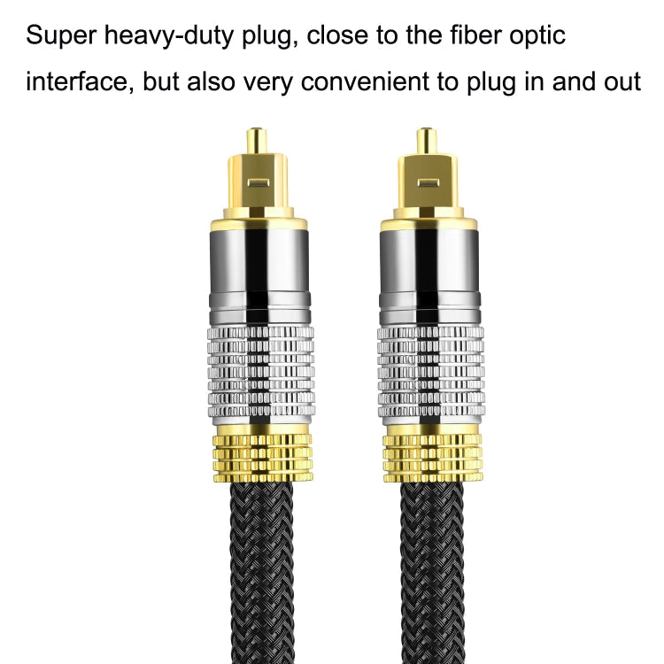 Lisslune | CO-TOS101 10m Optical Fiber Audio Cable Speaker Power Amplifier Digital Audiophile Square to Square Signal Cable (Bright Gold Plated)