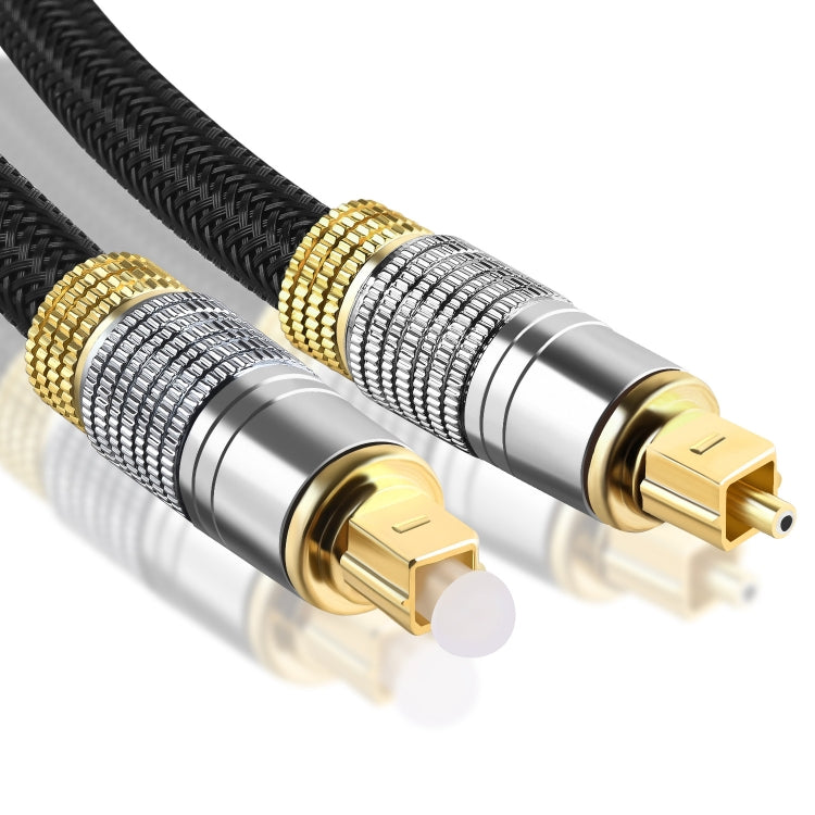 Lisslune | CO-TOS101 30m Fiber Optic Audio Cable Speaker Amplifier Digital Audiophile Square to Square Signal Cable (Bright Gold Coated)