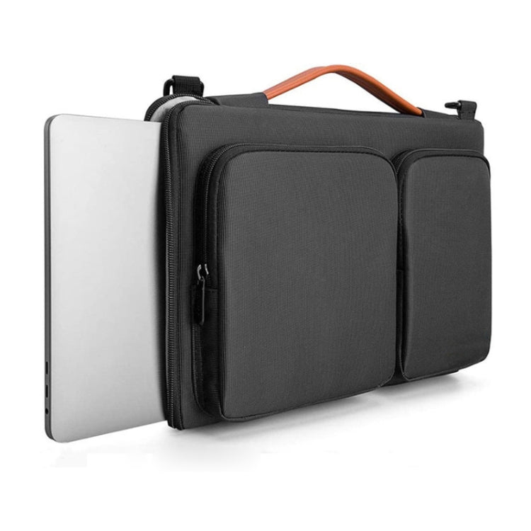 Lisslune | Computer Messenger Shoulder Bag Laptop Case, Size: 13.3-14 Inch (Black)