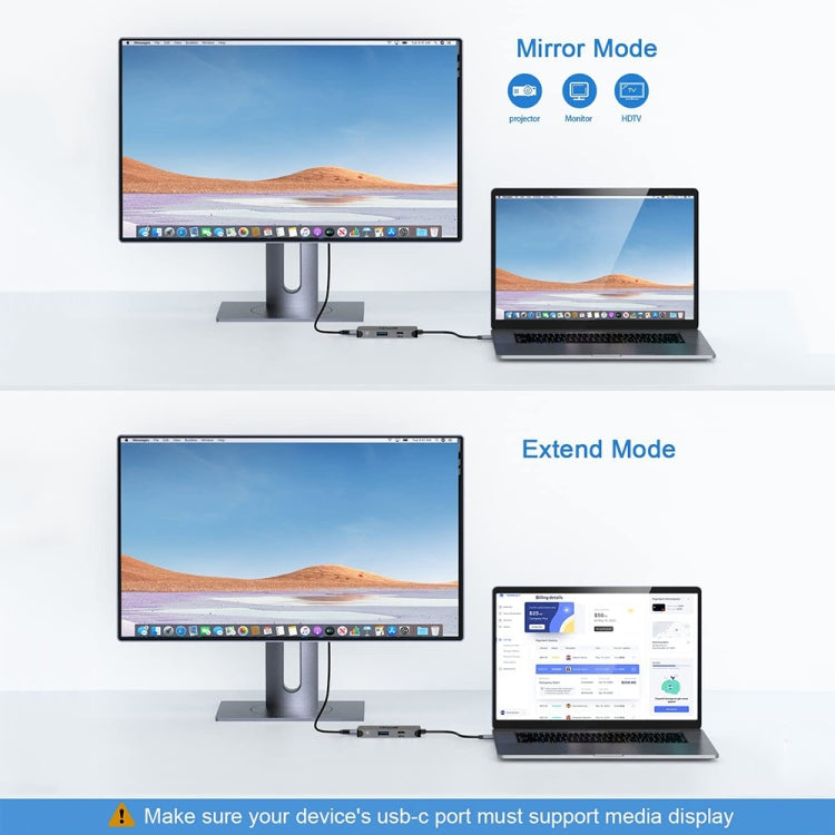 Lisslune | QGeeM UH03-1 USB3.0 Multifunctional Docking Station Type-C PD100W HUB(3 in 1)