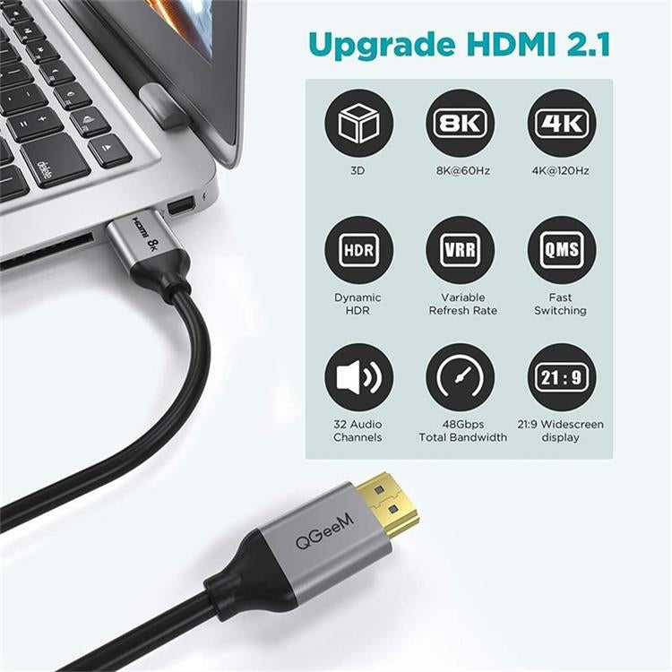 Lisslune | QGeeM QG-AV17 HDMI to HDMI connection cable support 8K & 60Hz 4.5m length