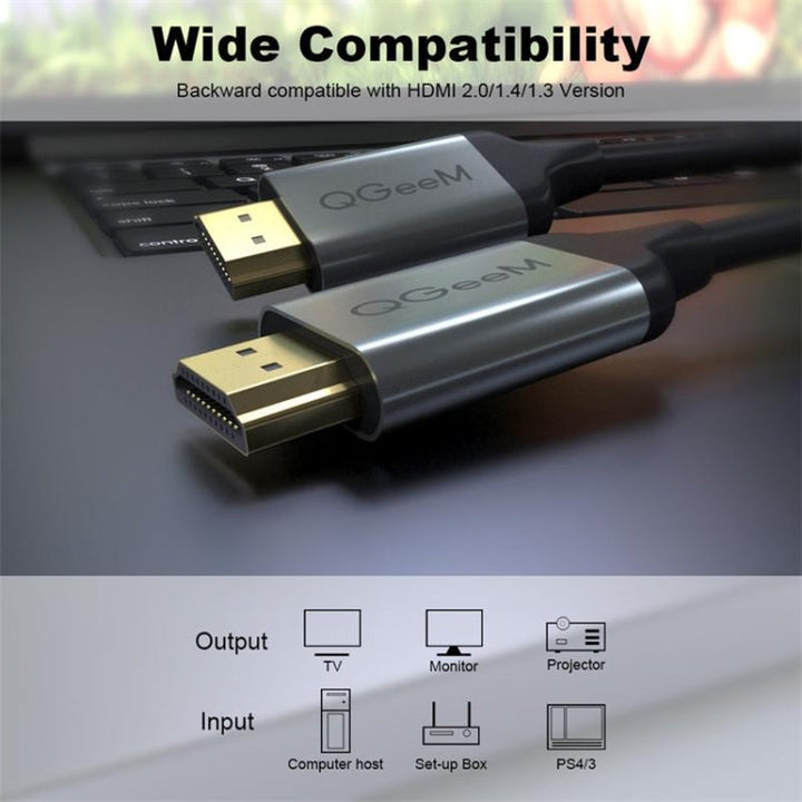 Lisslune | QGeeM QG-AV17 HDMI to HDMI connection cable support 8K & 60Hz 4.5m length