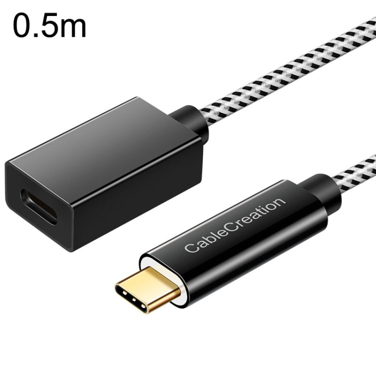 Lisslune | CC0316 0.5m Type-C / USB-C Plug to Socket Extension Cable Computer Phone Charging Cable (Black)