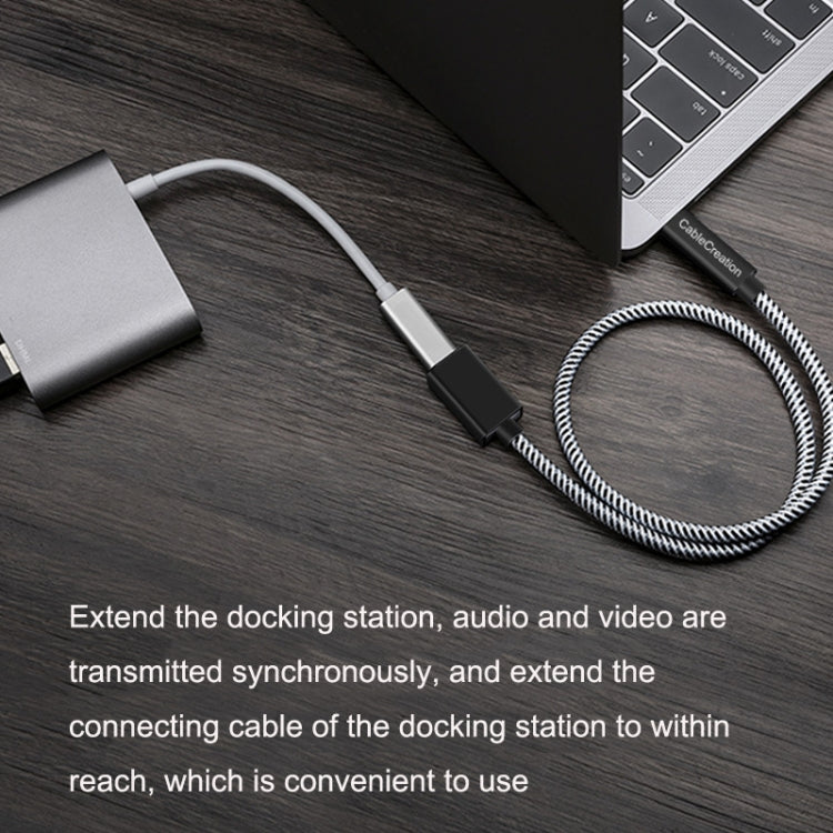 Lisslune | CC0316 1m Type-C / USB-C Plug to Socket Extension Cable Computer Phone Charging Cable (Black)
