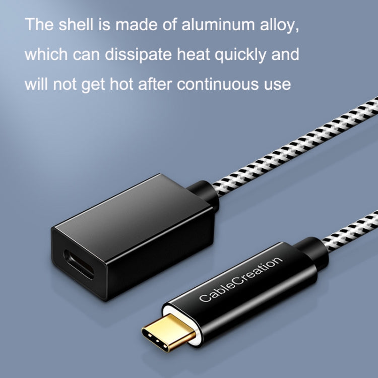 Lisslune | CC0316 0.5m Type-C / USB-C Plug to Socket Extension Cable Computer Phone Charging Cable (Black)