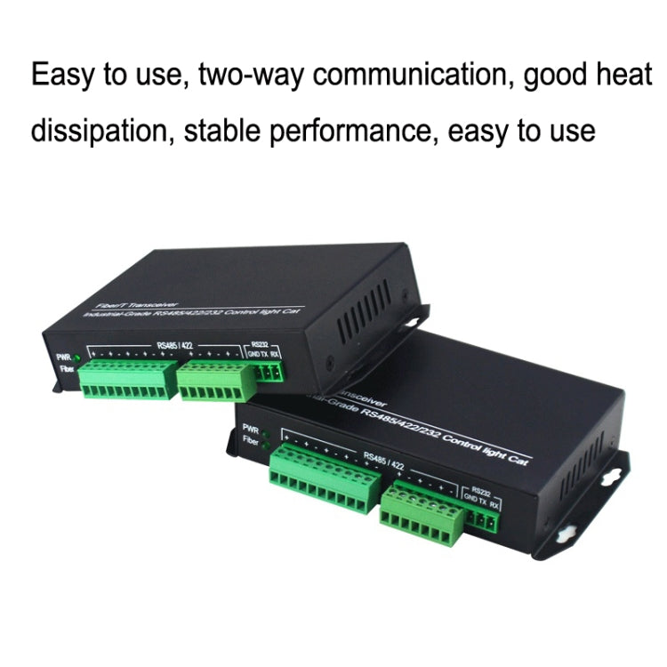 Lisslune | 1pair YH-VD48508 SC 8-way bidirectional data network optical transceiver fiber optic transceiver (Black)