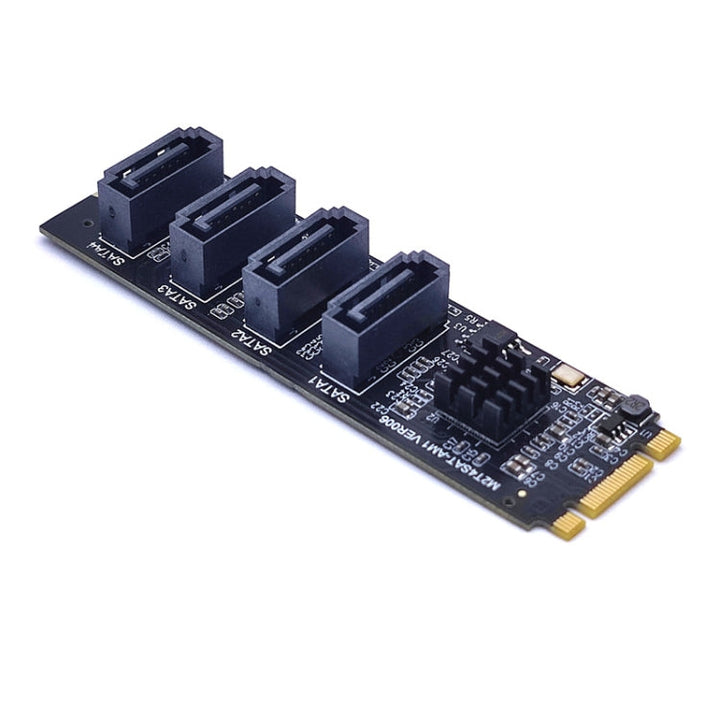 Lisslune | JMB582 M2 KEY-M NVME PCI-E to SATA3.0 hard drive transfer card (M2T4SAT-A01)