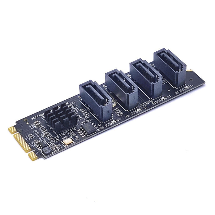 Lisslune | JMB582 M2 KEY-M NVME PCI-E to SATA3.0 hard drive transfer card (M2T4SAT-A01)