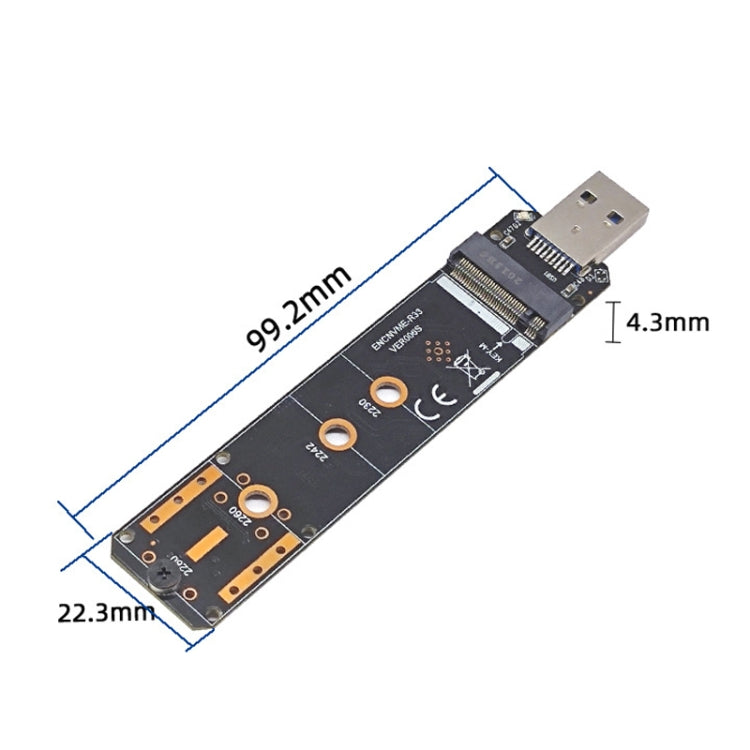 Lisslune | ENCNVME-R33 USB 3.2 Gen 2 10Gbps to NVMe M.2 SSD Adapter RTL9210 Chips for M Key M2 NVMe