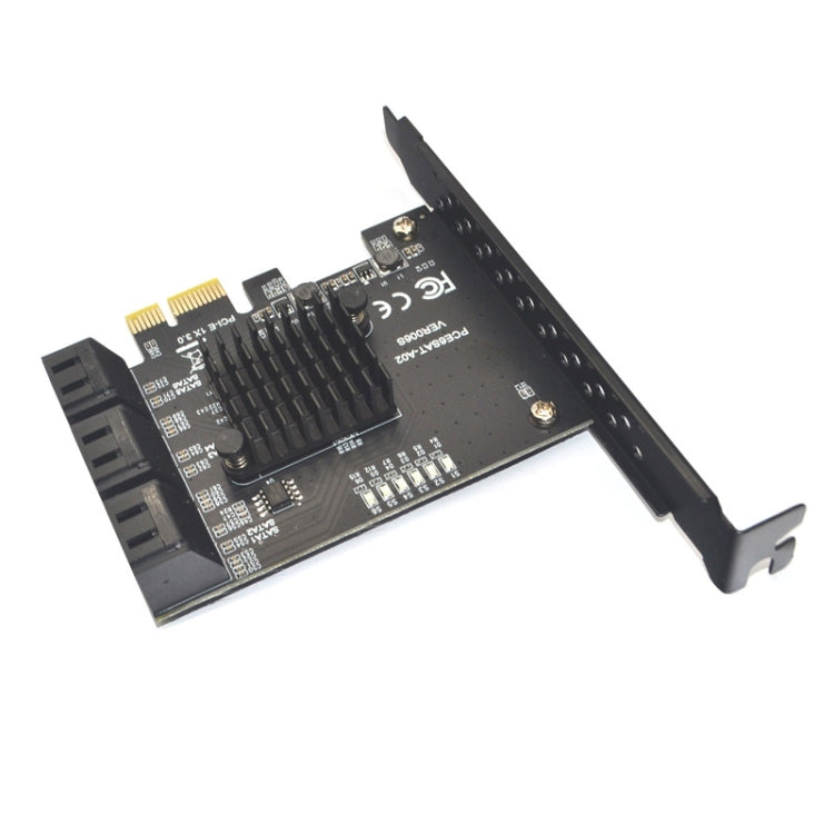 Lisslune | PCIe 1X to 6 Port SATA 3.0 Adapter Expansion Card ASMedia ASM1166 Converter