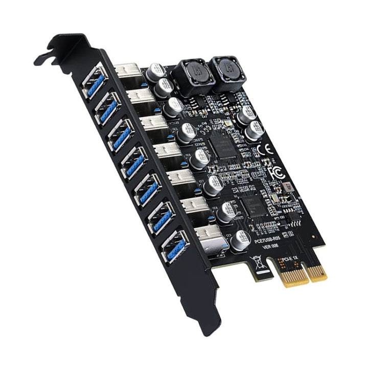 Lisslune | PCE7USB-R05 PCI-E to USB 3.2 GEN1 7-Port 19PIN expansion card Super Speed 5Gbps