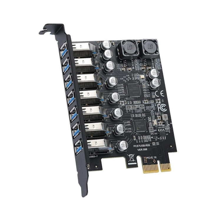 Lisslune | PCE7USB-R05 PCI-E to USB 3.2 GEN1 7-Port 19PIN expansion card Super Speed 5Gbps