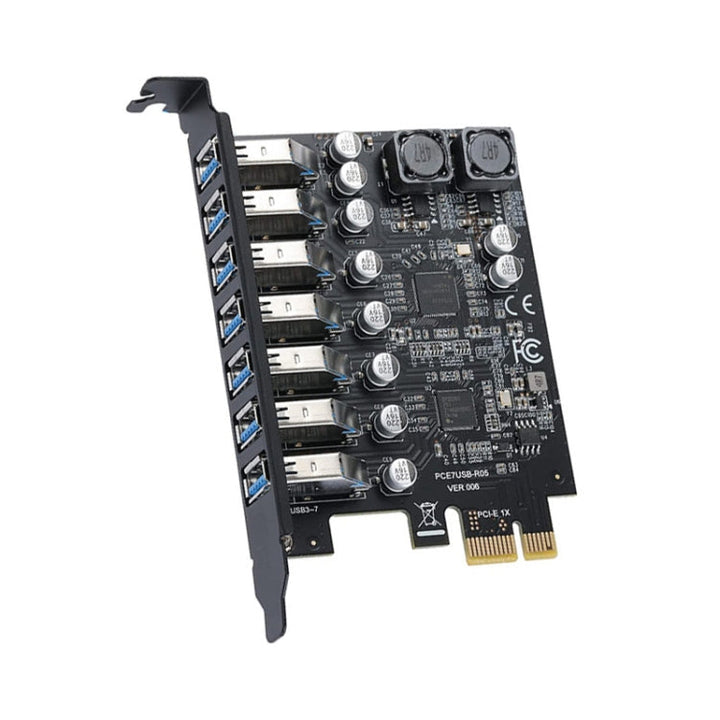 Lisslune | PCE7USB-R05 PCI-E to USB 3.2 GEN1 7-Port 19PIN expansion card Super Speed 5Gbps
