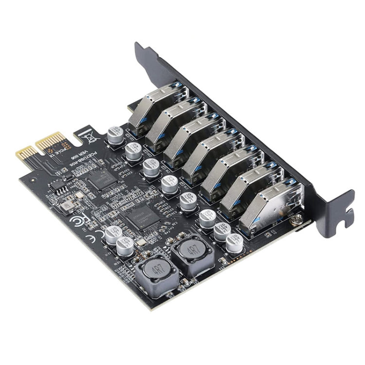 Lisslune | PCE7USB-R05 PCI-E to USB 3.2 GEN1 7-Port 19PIN expansion card Super Speed 5Gbps