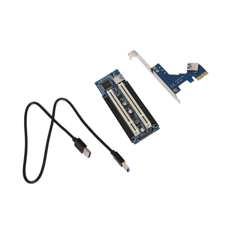 Lisslune | PCI-E 1X to Dual PCI riser card expansion adapter for PC computer