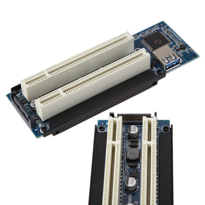 Lisslune | PCI-E 1X to Dual PCI riser card expansion adapter for PC computer