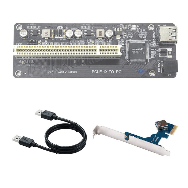 Lisslune | PCI-E 1X to Single PCI with Baffle Riser Card Expansion Adapter Expansion Card for PC Computer