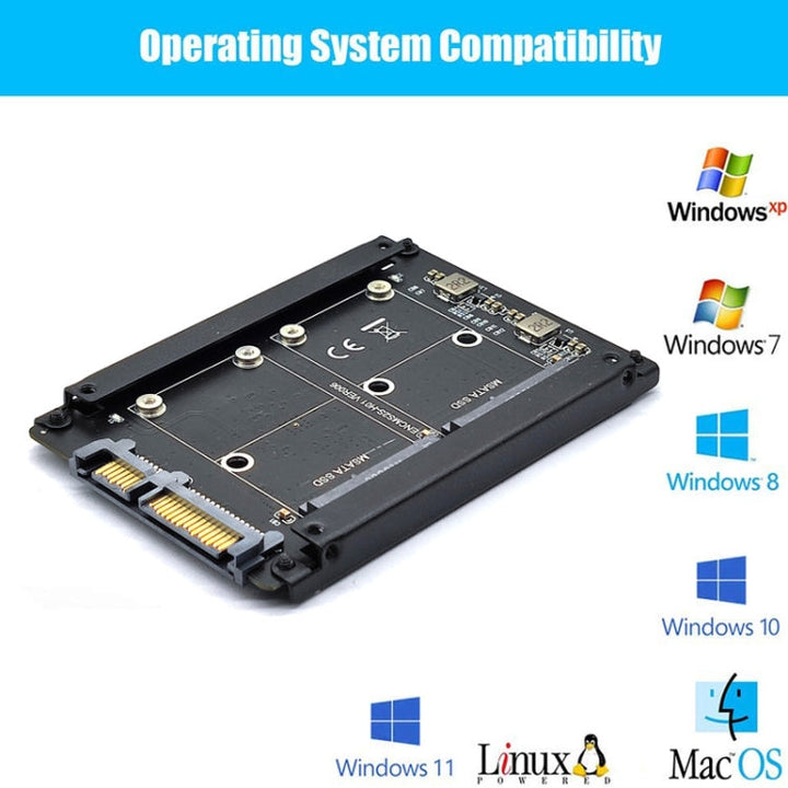 Lisslune | MSATA to SATA3 transfer card SSD Solid State Drive to 6G interface conversion card (ENCMS2S-H01)