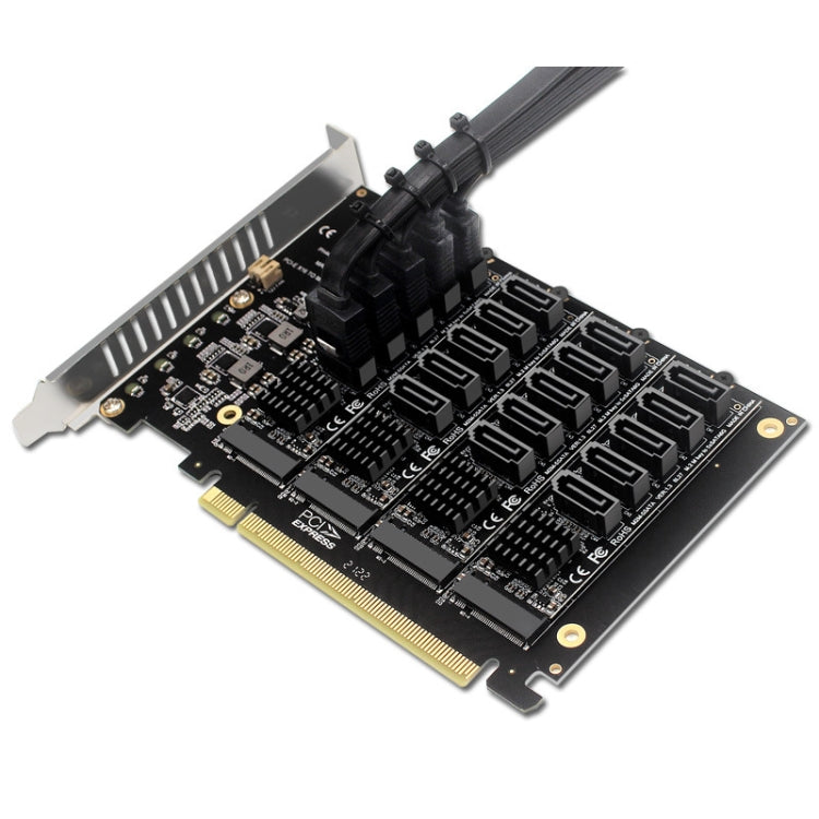 Lisslune | PCIEX16 NVME M.2 RAID Array Expansion SATA 20 Port Transfer Card